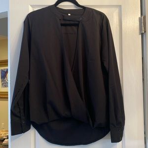 Black top with chocked neck